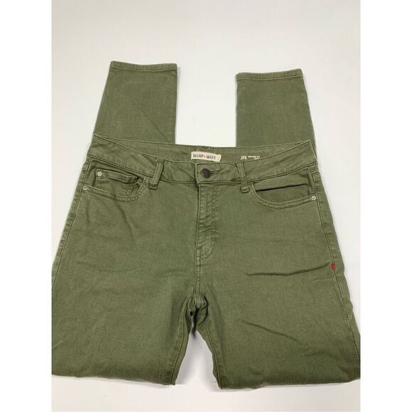 006 Warp + Weft JFK New York City Skinny Green jean size 29x29 - Picture 1 of 7